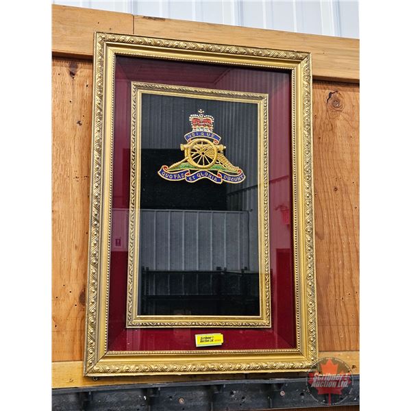 Framed Military Insignia : "Ubique Quofas Et Gloria Ducunt" (Latin Translates to : Everywhere Where