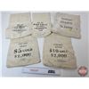 Image 1 : Coin Canvas Sacks (5) : Variety