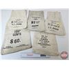 Image 1 : Coin Canvas Sacks (5) : Variety