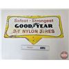 Image 1 : Single Side Tin Sign : Good Year  (Measures : 15"H x 27-3/4"W)