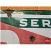 Image 11 : Single Sided Porcelain Service Station Sign : B-A (Bow Tie)  (Measures : 35-3/4"H x 65-3/4"W)