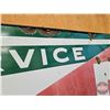 Image 12 : Single Sided Porcelain Service Station Sign : B-A (Bow Tie)  (Measures : 35-3/4"H x 65-3/4"W)