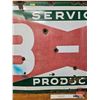 Image 3 : Single Sided Porcelain Service Station Sign : B-A (Bow Tie)  (Measures : 35-3/4"H x 65-3/4"W)