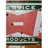 Image 4 : Single Sided Porcelain Service Station Sign : B-A (Bow Tie)  (Measures : 35-3/4"H x 65-3/4"W)