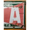 Image 5 : Single Sided Porcelain Service Station Sign : B-A (Bow Tie)  (Measures : 35-3/4"H x 65-3/4"W)