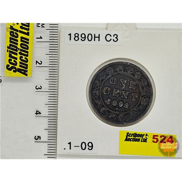 Canada One Cent 1890H (Consignor Tag: C3)