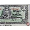 Image 3 : Bank of Canada $1 Bill 1937 : Gordon/Towers #A/L5733845