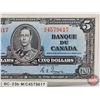 Image 3 : Bank of Canada $5 Bill 1937 : Gordon/Towers #M/C4579617