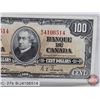 Image 3 : Bank of Canada $100 Bill 1937 : Gordon/Towers #B/J4106514