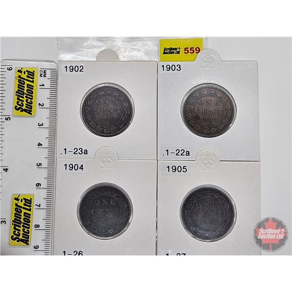 Canada One Cent (4) : 1902; 1903; 1904; 1905