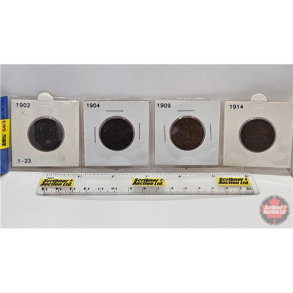 Canada One Cent (4) : 1902; 1904; 1909; 1914