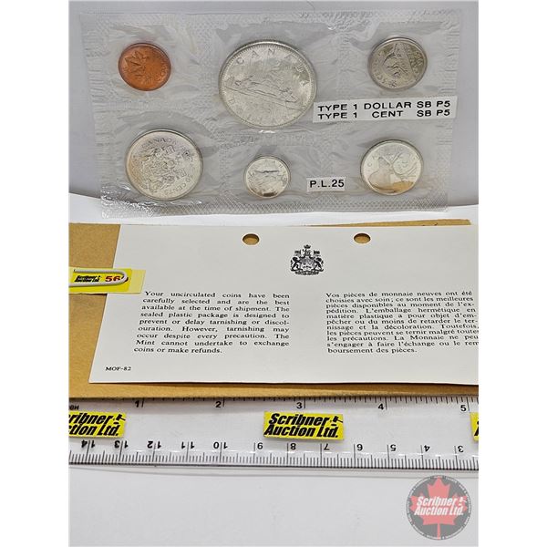 Canada 1965 Uncirculated Year Set (Consignor Tag: Dollar : Type 1 SB P5 & Cent : Type 1 SB P5 )