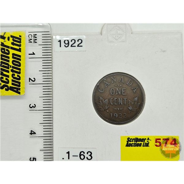 Canada One Cent 1922