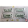 Image 6 : Canada $1 Bills 1973 (100 Consecutive) : Crow/Bouey #BCS3714500-4599