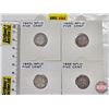 Image 1 : Newfoundland Five Cent (4): 1938; 1940C; 1942C; 1947C