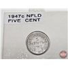 Image 2 : Newfoundland Five Cent (4): 1938; 1940C; 1942C; 1947C