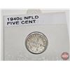 Image 8 : Newfoundland Five Cent (4): 1938; 1940C; 1942C; 1947C