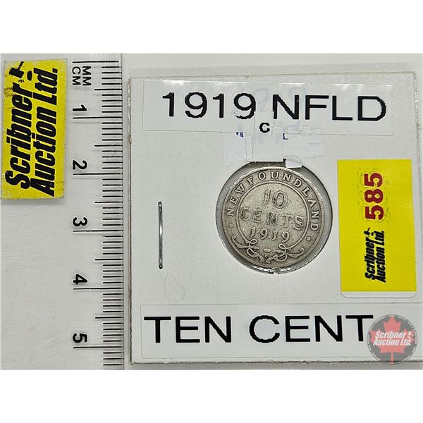 Newfoundland Ten Cent 1919C
