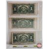Image 5 : Bank of Canada $1 Bills 1937 (3): ~ Gordon/Towers : #DL8697626 ~ Gordon/Towers : #RL8909996 ~ Gordon