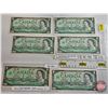 Image 1 : Canada $1 Bills Centennial 1967 (6) : Beattie/Rasminsky # 1867 1967