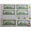 Image 6 : Canada $1 Bills Centennial 1967 (6) : Beattie/Rasminsky # 1867 1967