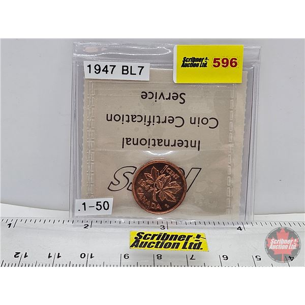 Canada One Cent 1947 Red (ICCS Cert: MS-64)
