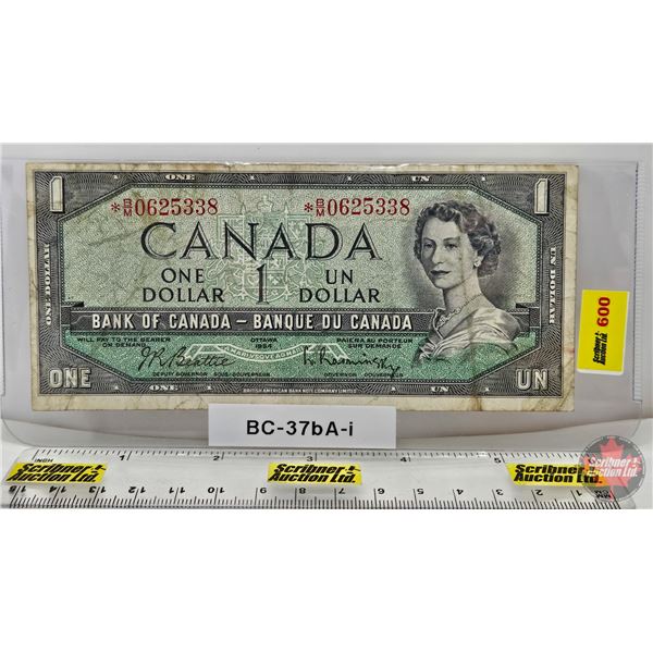 Canada $1 Bill 1954 *Replacement : Beattie/Rasminsky # *BM0625338