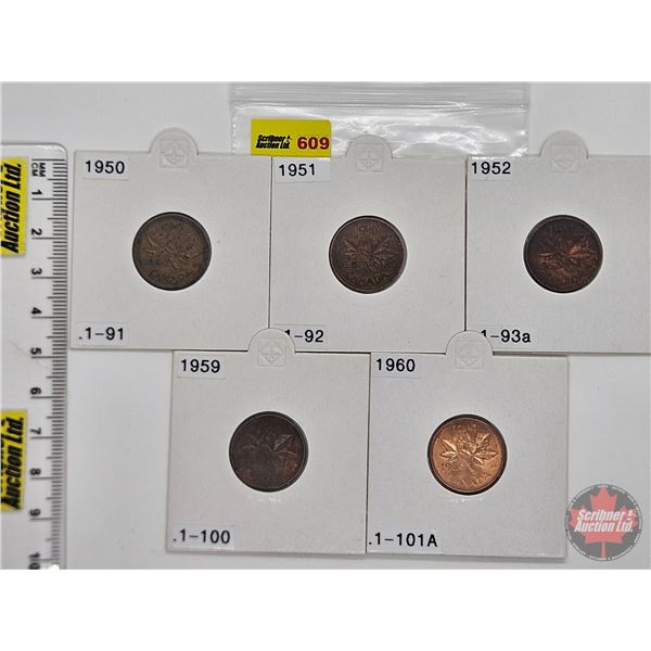 Canada One Cent (5): 1950; 1951; 1952; 1959; 1960