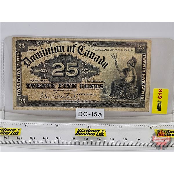 Dominion of Canada Twenty Five Cent 1900 "Shinplaster" : Courtney