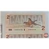 Image 2 : Canada $2 Bills 1986 (3 Consecutive) : Bonin/Thiessen #EGS8152706-707-708