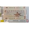 Image 4 : Canada $2 Bills 1986 (3 Consecutive) : Bonin/Thiessen #EGS8152706-707-708