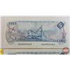 Image 2 : Canada $5 Bills 1979 (2 Consecutive) : Lawson/Bouey #30209039505-506