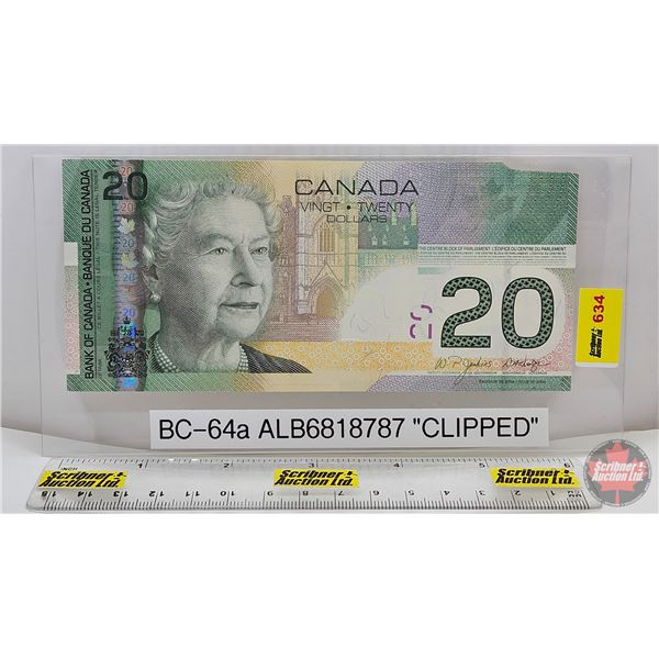 Canada $20 Bill 2004 : Jenkins/Dodge #ALB6818787  (Consignor Tag: Clipped)