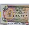 Image 2 : Canada $20 Bill 1979 : Crow/Bouey #CBN50824518972 (Consignor Tag: Steel)