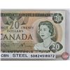 Image 3 : Canada $20 Bill 1979 : Crow/Bouey #CBN50824518972 (Consignor Tag: Steel)