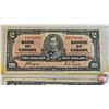 Image 2 : Bank of Canada $2 Bills 1937 (3): ~ Gordon/Towers : #YB6634392 ~ Coyne/Towers : #JR1263703 ~ Coyne/T