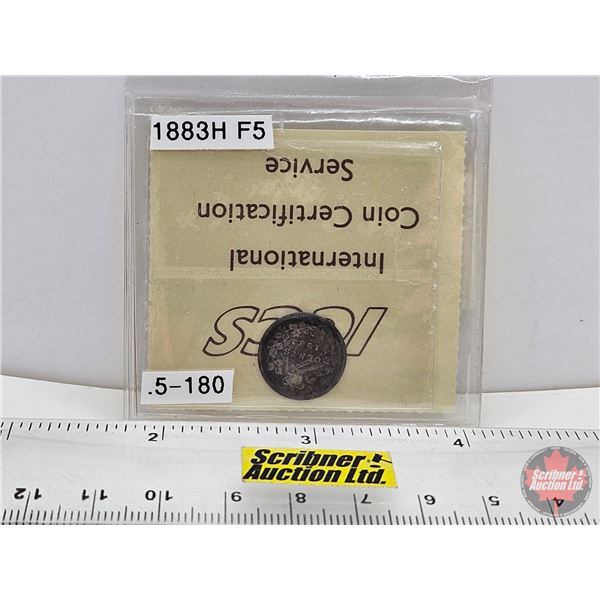 Canada Five Cent 1883H : Obverse 5 (ICCS Cert: G-6 : Cert #XUG675)