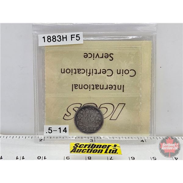 Canada Five Cent 1883H : Obverse 5 (ICCS Cert: G-6 : Cert #XUG676)