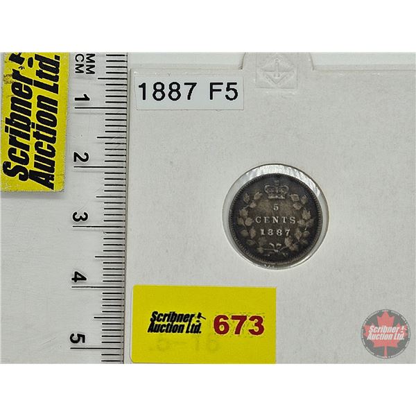 Canada Five Cent 1887 : (Consignor Tag: F5)