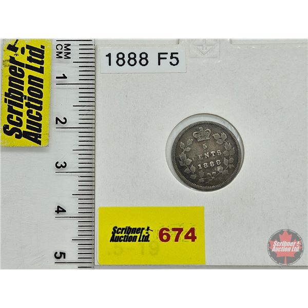 Canada Five Cent 1888 : (Consignor Tag: F5)