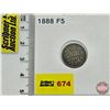 Image 1 : Canada Five Cent 1888 : (Consignor Tag: F5)