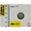 Image 1 : Canada Five Cent 1891 : (Consignor Tag: F5)