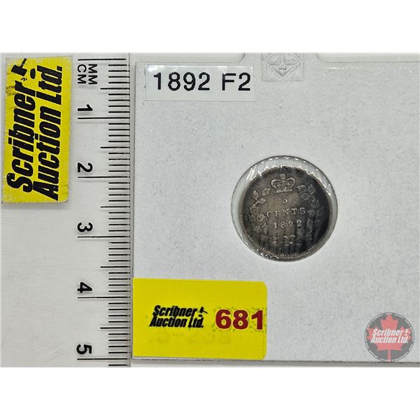 Canada Five Cent 1892 : (Consignor Tag: F2)