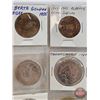 Image 2 : Token/Medallions/Coin (Sheet of 20) : Alberta Golden Jubilee; NWT ; Calgary Stampede; High Prairie; 