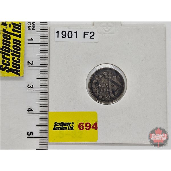 Canada Five Cent 1901 : (Consignor Tag: F2)