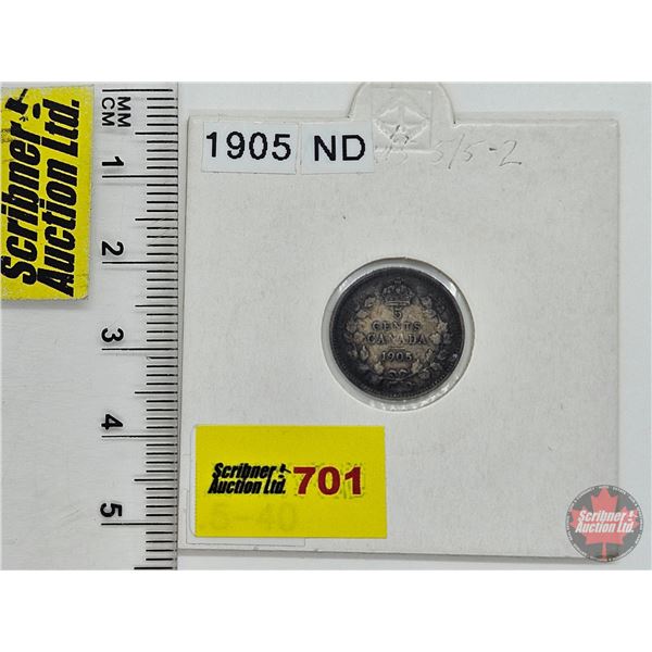 Canada Five Cent 1905 : (Consignor Tag: ND)