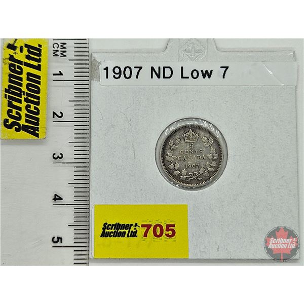 Canada Five Cent 1907 : (Consignor Tag: ND Low 7)
