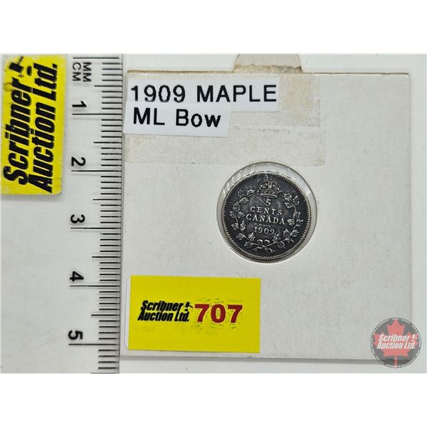 Canada Five Cent 1909 : (Consignor Tag: ML Bow : Maple)