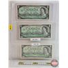 Image 1 : Canada $1 Bills 1967 (3): ~ Beattie/Rasminsky #MO7859204 ~ Beattie/Rasminsky #JP1732762 ~ Beattie/Ra