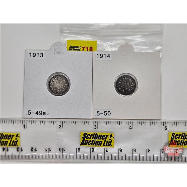 Canada Five Cent (2): 1913; 1914